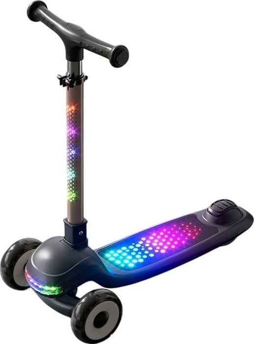 Трёхколёсный самокат Kidilo LED Lights Black (001012782939)